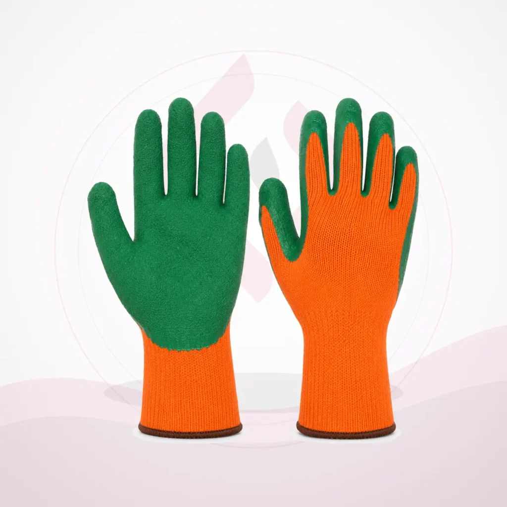 Green / Orange Coated Gloves - Faleh Al Mustaqbil Trading Co.