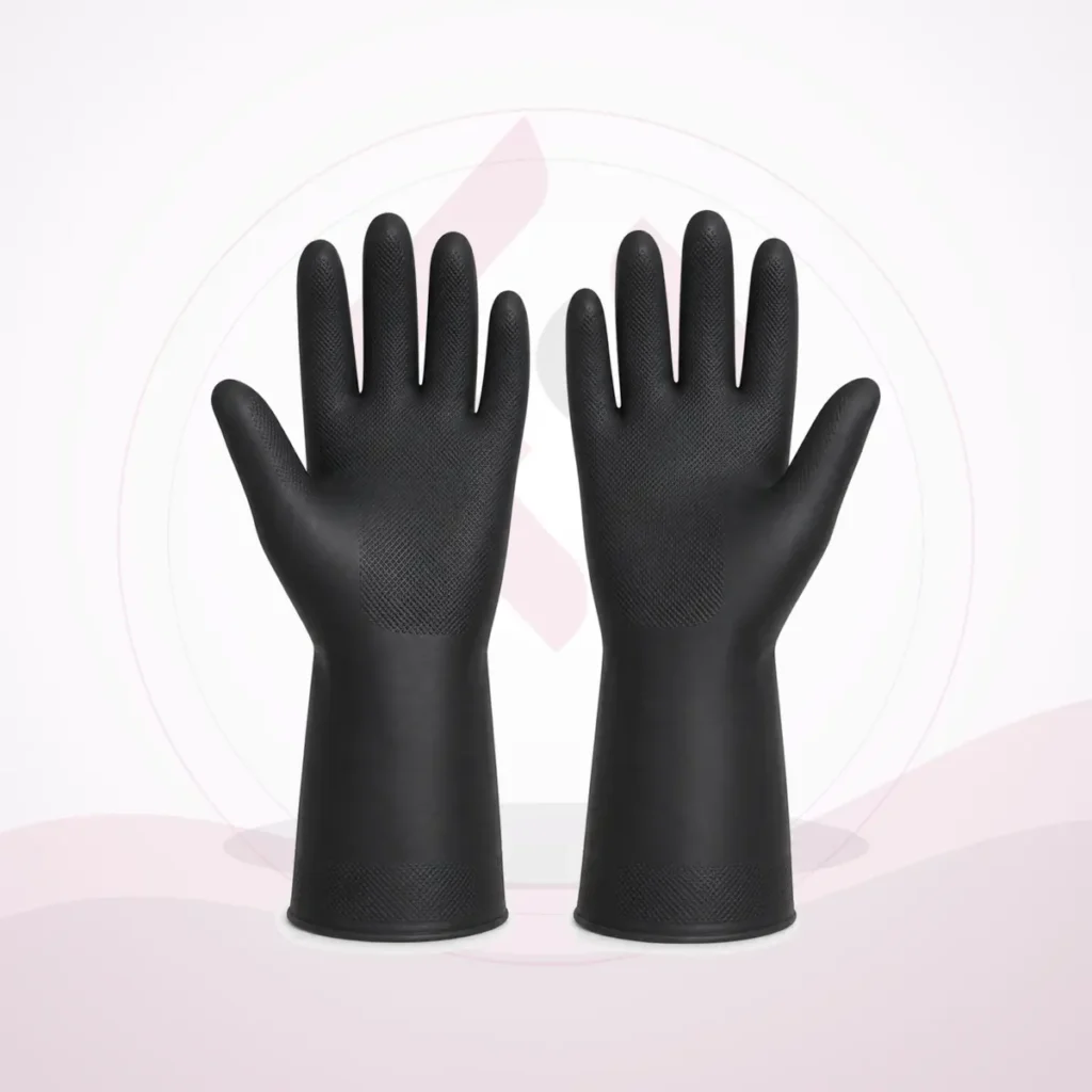 Rubber Gloves Black - Faleh Al Mustaqbil Trading Co.