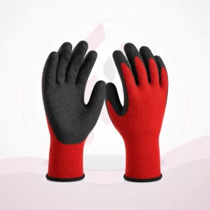 Wrinkle Latex Gloves - Red and Black - Faleh Al Mustaqbil Trading Co.