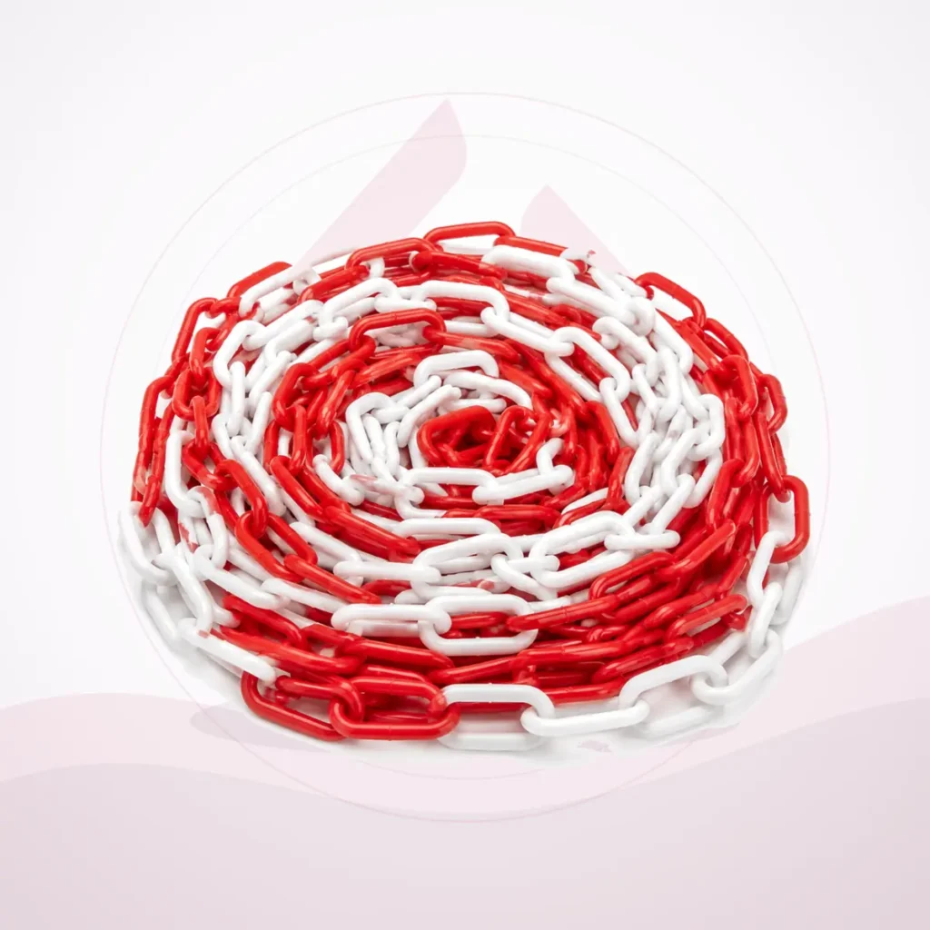Plastic Chain - Red & White - Faleh Al Mustaqbil Trading Co.