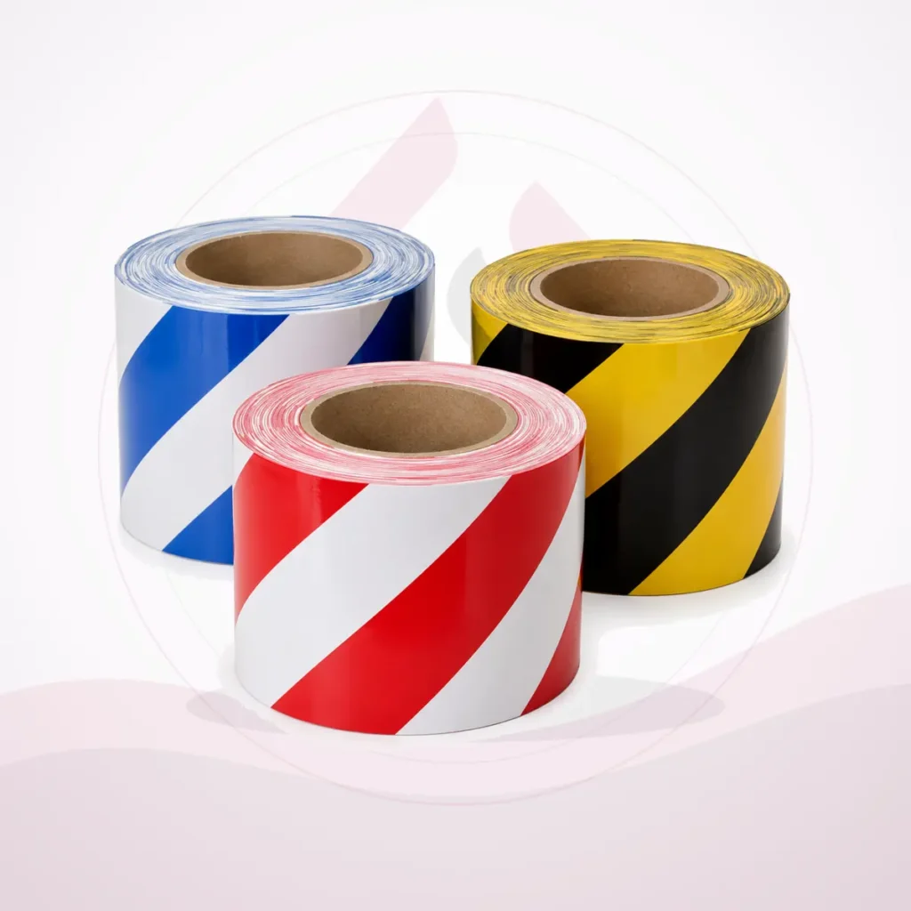 Warning Tape - Blue & White / Red & White / Black & Yellow - Faleh Al Mustaqbil Trading Co.