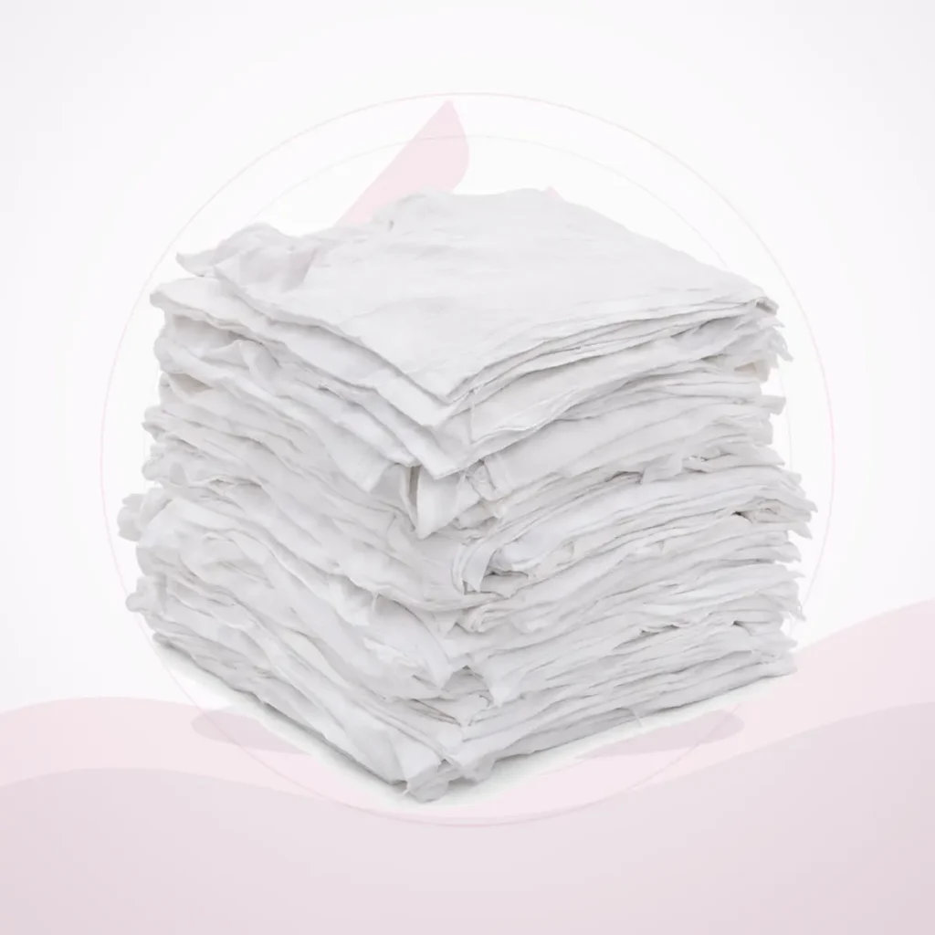 White Colour Cleaning Rags - Bleach White Cut Pieces - Faleh Al Mustaqbil Trading Co.