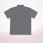 Short-Sleeve Polo Shirt - Dark Grey Melange